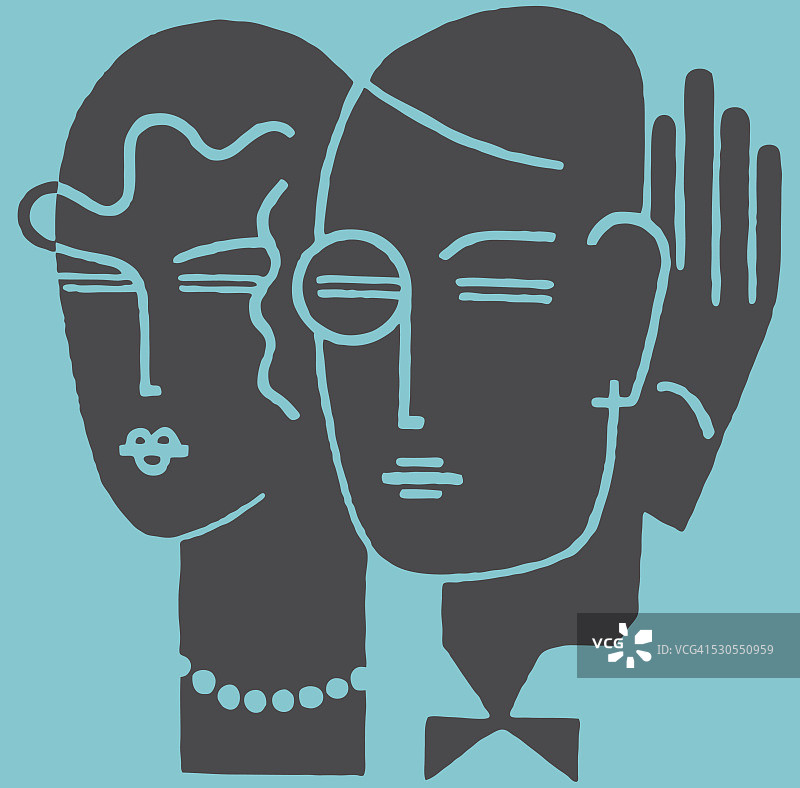 穿着正式的男人和女人图片素材