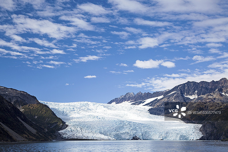 阿拉斯加的阿拉利克冰川图片素材