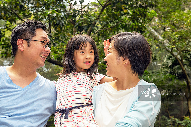 在香港公园的家庭日，中国，亚洲图片素材
