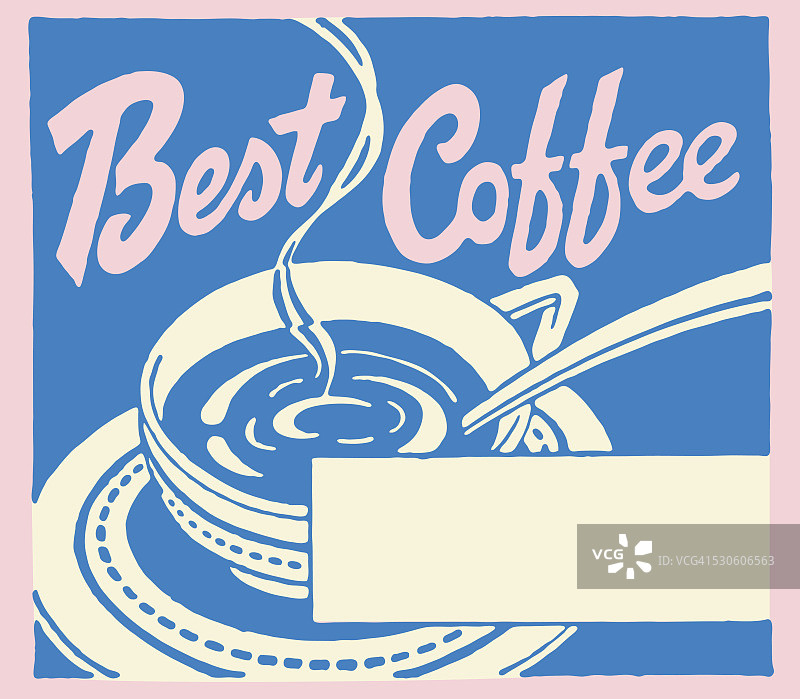 杯子里的美味咖啡，配有托盘和勺子图片素材