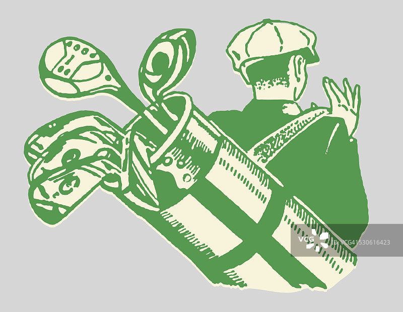 男性高尔夫球童图片素材