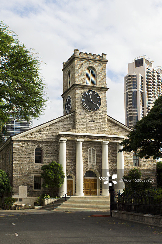 卡瓦伊阿好教堂：檀香山历史街区图片素材