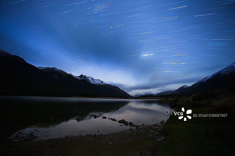 马沃拉湖的星空图片素材