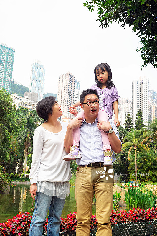 在香港公园的家庭日，中国，亚洲图片素材