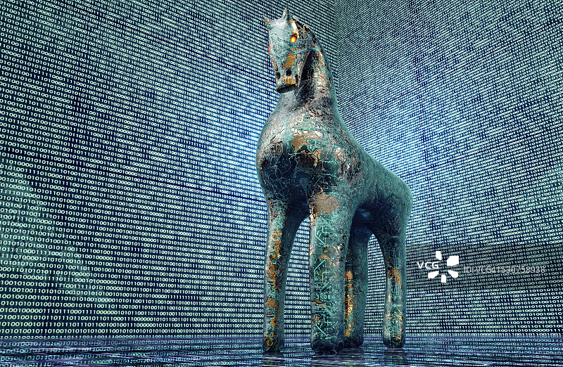 电脑安全概念：电子环境中的木马图片素材