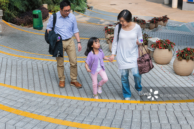 在香港公园的家庭日，中国，亚洲图片素材