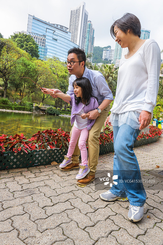 在香港公园的家庭日，中国，亚洲图片素材