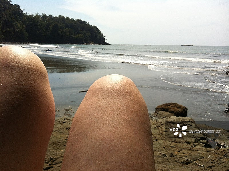 POV - 海滩膝盖图片素材