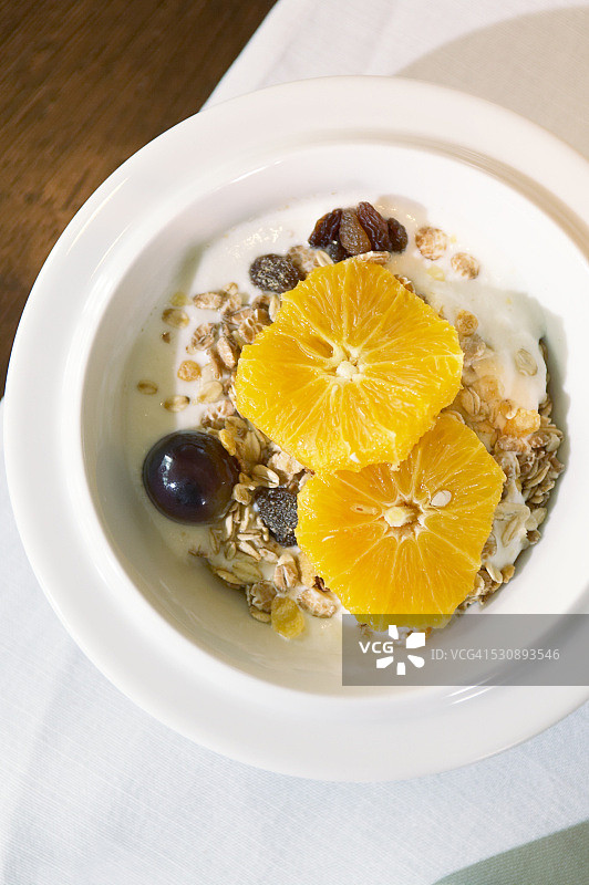 水果麦片碗图片素材