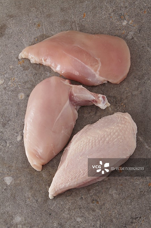 鸡肉片切割图片素材