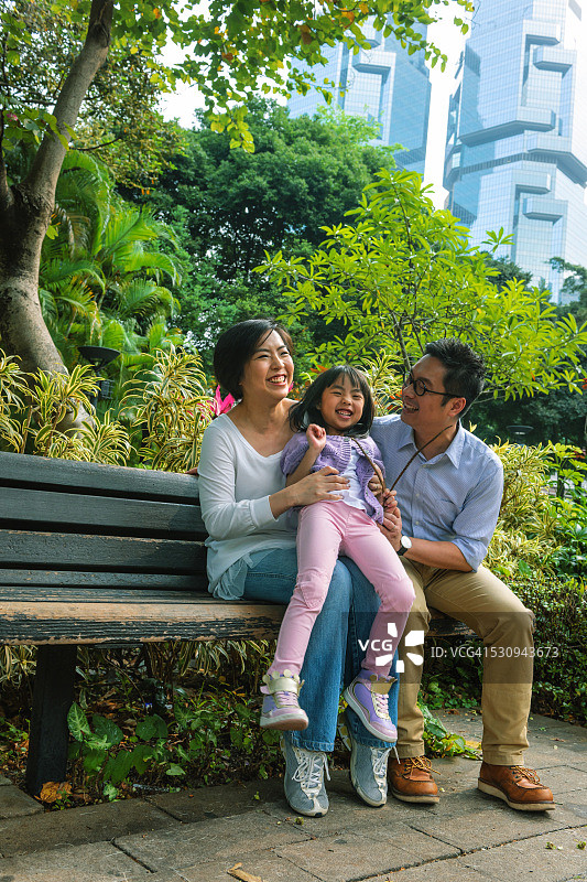 在香港公园的家庭日，中国，亚洲图片素材