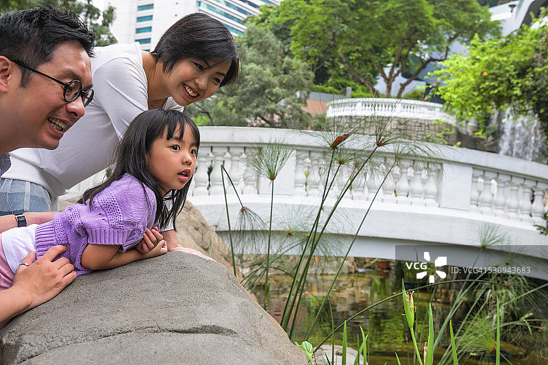 在香港公园的家庭日，中国，亚洲图片素材