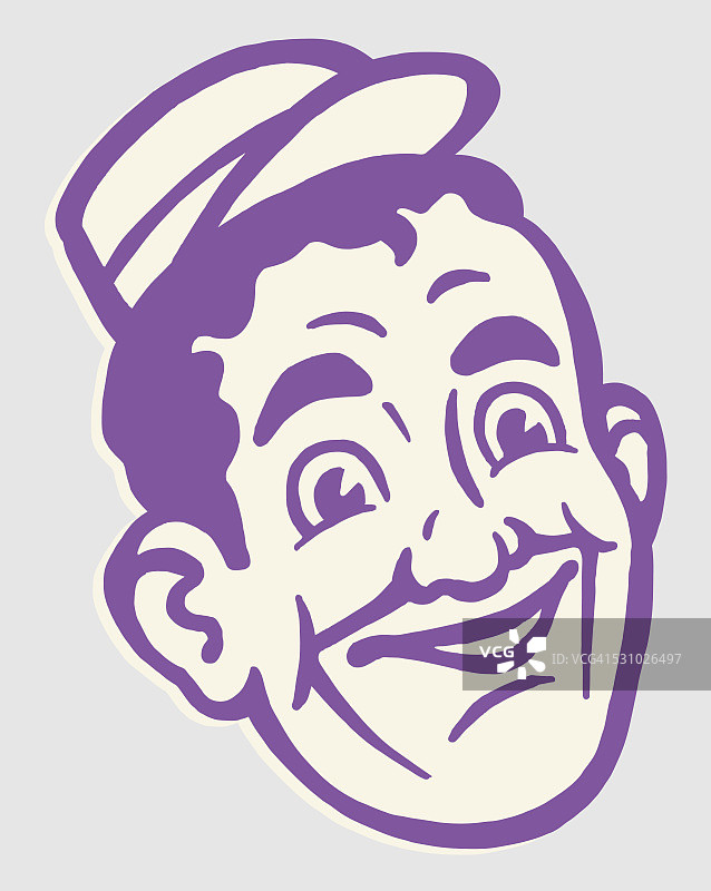 微笑的戴帽子的男人图片素材