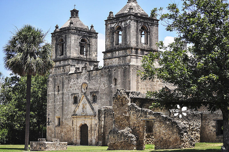 圣安东尼奥的康塞普西翁教堂，德克萨斯州图片素材