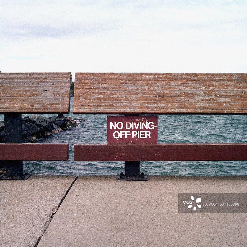 码头禁止跳水标志图片素材