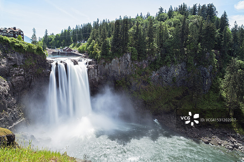 美国华盛顿州斯诺夸尔米瀑布图片素材