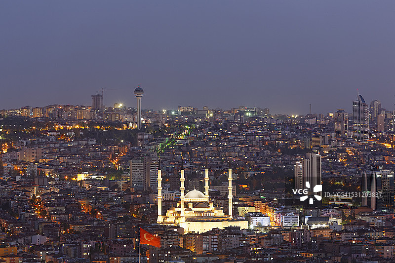 土耳其安卡拉科贾泰佩清真寺城市景观图片素材