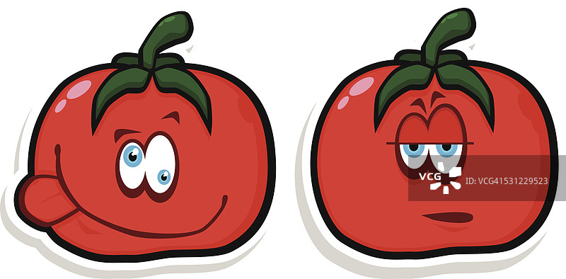 奇怪的一对西红柿图片素材