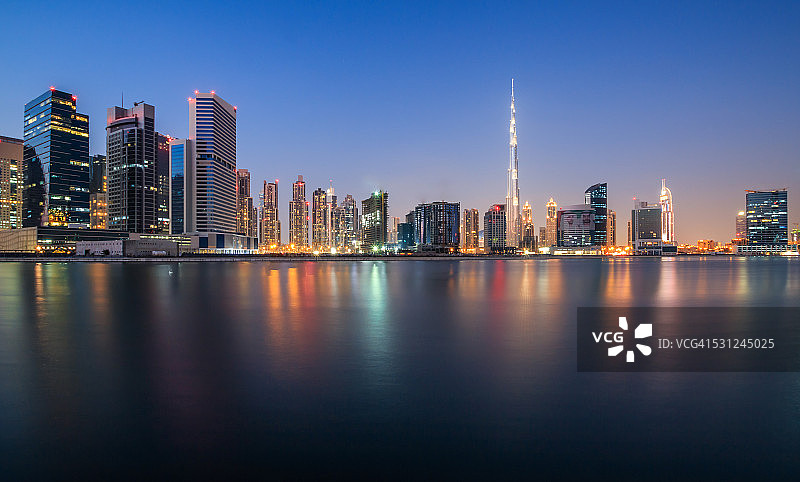 迪拜天际线图片素材