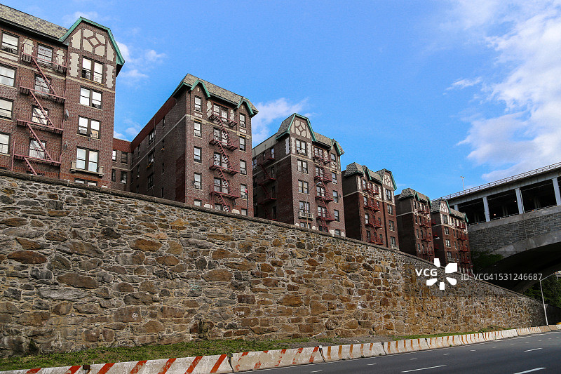 曼哈顿的战前建筑群图片素材