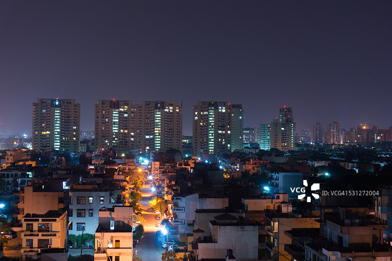 古尔冈德里高处的夜景图片素材