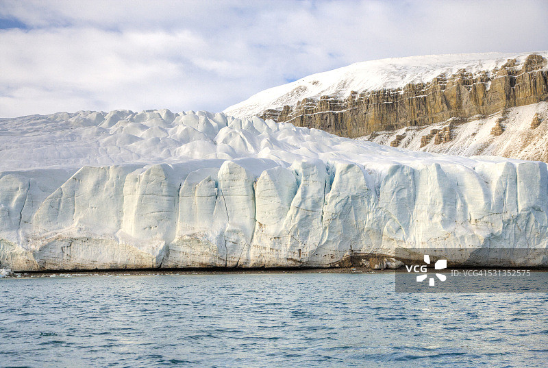 海岸线冰川边缘图片素材