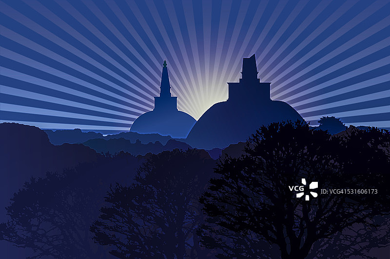 鲁万韦利萨亚与杰塔瓦纳拉玛雅佛塔图片素材