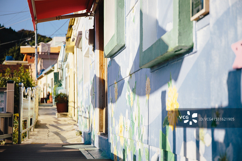 文化村的墙壁艺术图片素材