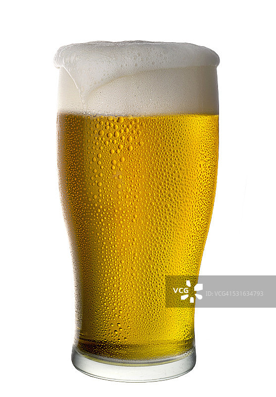 玻璃杯中的啤酒图片素材