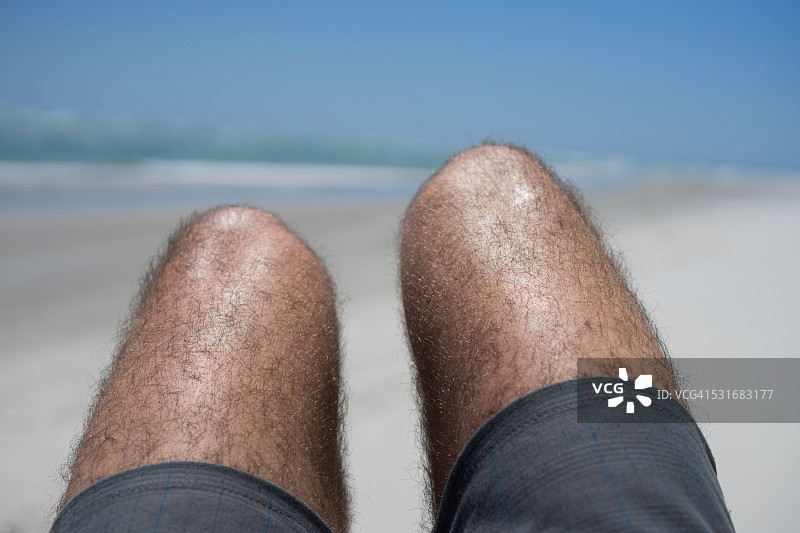 POV - 海滩膝盖图片素材