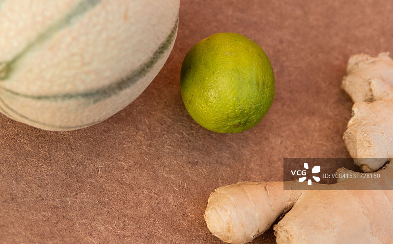 夏朗特甜瓜、青柠和生姜图片素材