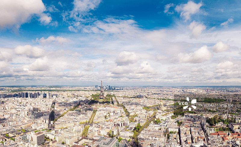 春季巴黎全景图图片素材