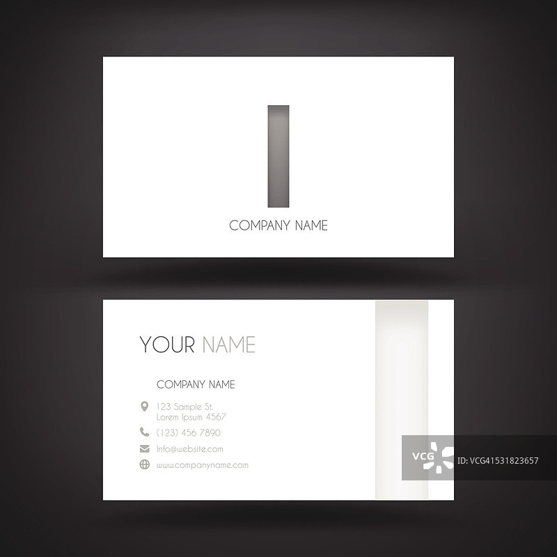 含字母“I”的商务卡模板图片素材