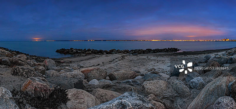 厄勒海峡的丹麦至瑞典景观图片素材