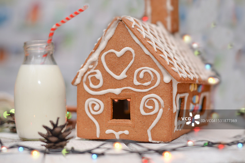 圣诞节糖霜饼干屋图片素材