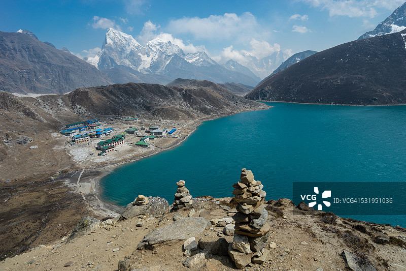珠穆朗玛峰地区 Gokyo Ri的Gokyo湖泊图片素材
