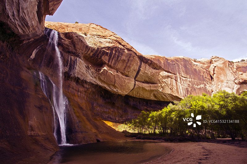 犹他州小牛溪瀑布图片素材