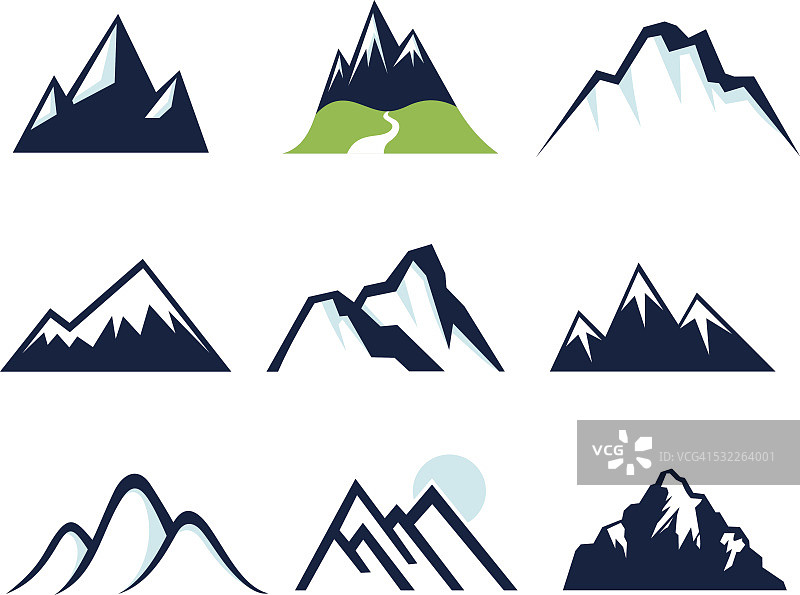 山峰图标图片素材