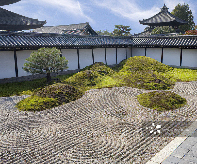 京都东福寺方丈庭园禅宗花园图片素材