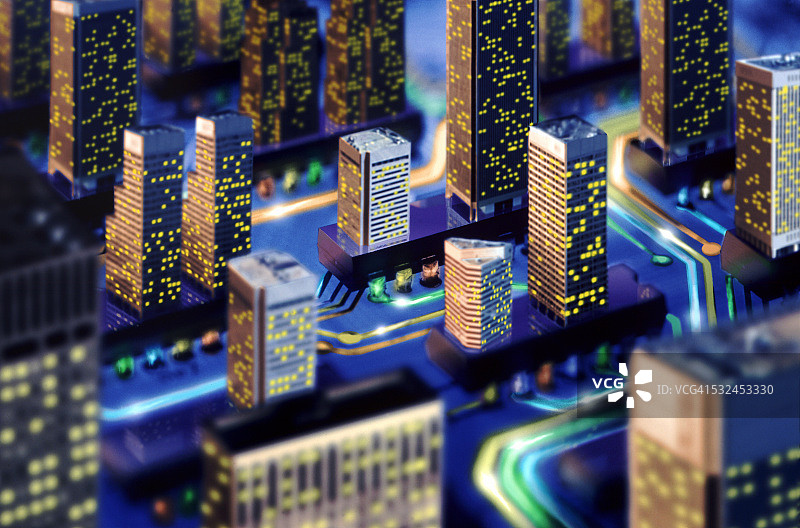 电路城市图片素材