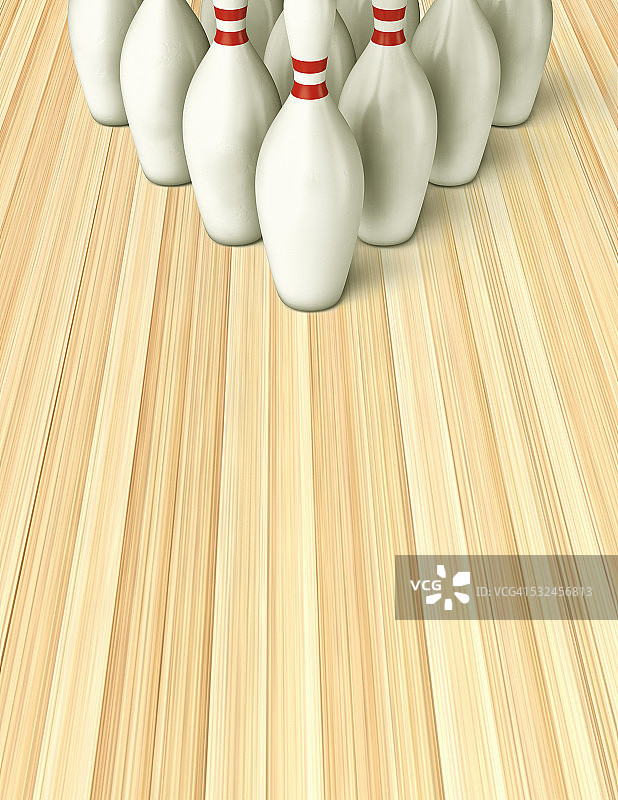 保龄球球道和球瓶图片素材