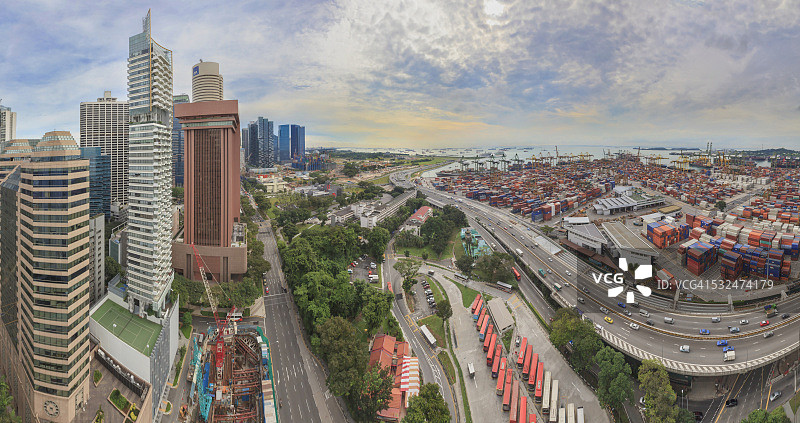 新加坡港务集团，珊顿道图片素材