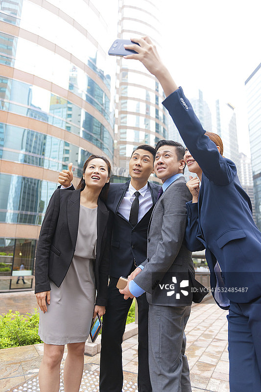 在中国香港自拍的商人图片素材