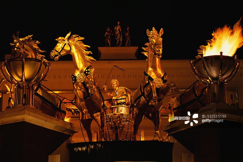 凯撒宫外的雕像图片素材