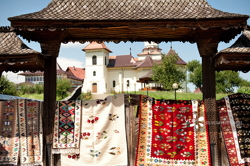 布科维纳地区的羊毛地毯图片素材