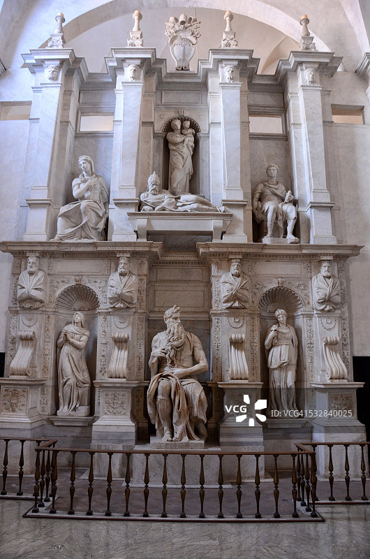 米开朗基罗摩西雕像图片素材