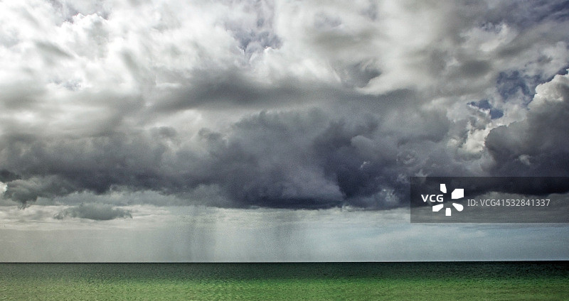 墨西哥湾全景风暴云图片素材