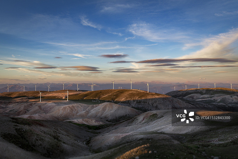 希腊风力发电场图片素材