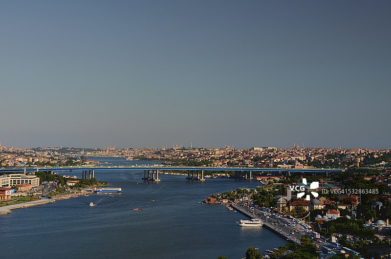 从皮埃尔·洛蒂山看金角湾全景图片素材