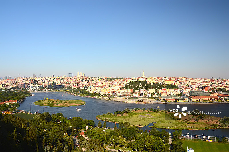 从皮埃尔·洛蒂山看金角湾全景图片素材